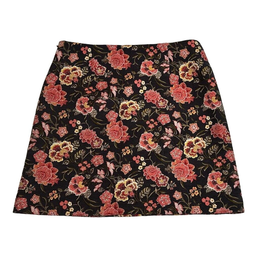 Loft Embroidered Floral Skirt